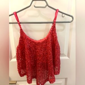Pink Sequine Top